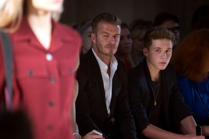 David Beckham and Brooklyn Beckham
