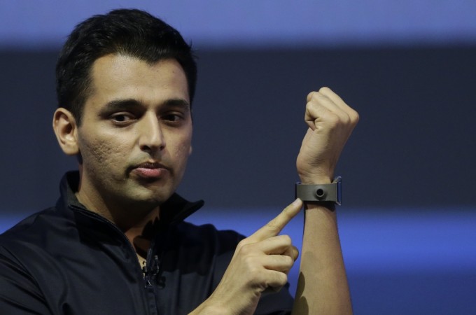 Pranav Mistry, head of the think tank team, Samsung Research America points to the so-called 'Memographer' camera on a Samsung Galaxy Gear smartwatch during its launch at the 'Samsung UNPACKED 2013 Episode 2' at the IFA consumer electronics fair in Berlin, September 4, 2013. The IFA consumer electronics and home appliances fair will open its doors to the public from September 6 till 11 in the German capital. REUTERS/Tobias Schwarz Indian Origin Pranav Mistry Named Samsung Mobile Vice-President; Key Facts of New Leader of World's biggest Smartphone Maker