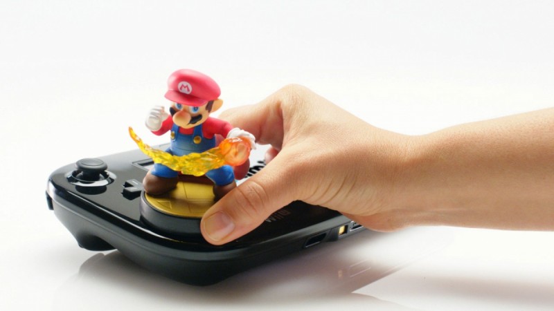 Amiibo figure on the Wii U GamePad controller. Amiibo Figures