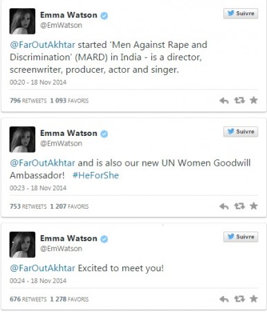 Emma Watson tweets about Farhan Akhtar Emma Watson tweets about farhan akhtar