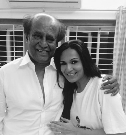 Rajinikanth with Soundarya