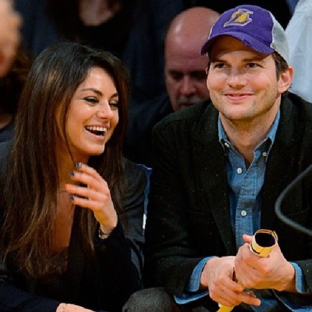 Ashton Kutcher and Mila Kunis at a Lakers game in March 2014 New parents Aston Kutcher-Mila Kunis Married?