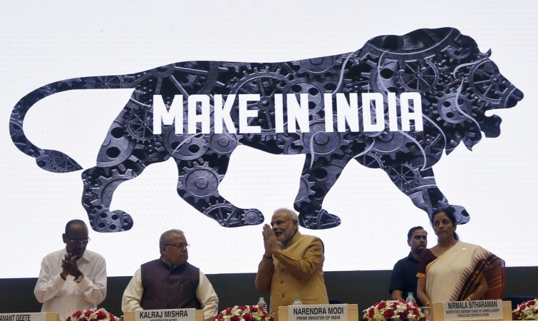 Commerce and Industry Minister Nirmala Sitharaman on the right