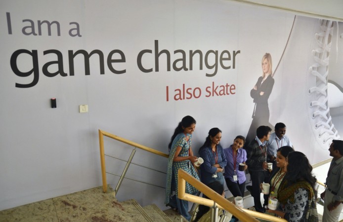 Employees at an IT firm in Bangalore