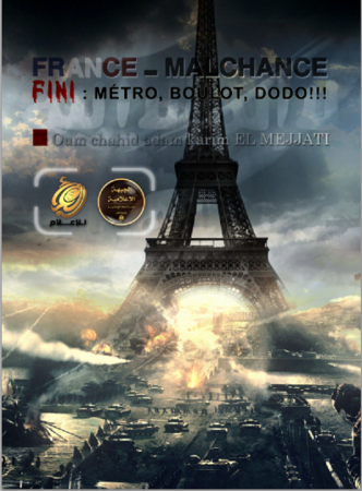 An image shared by ISIS on war that the group plans to bring to France.
