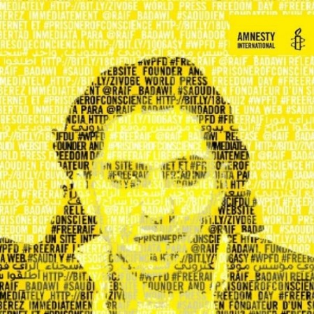 Raif Badawi campaign image by Amnesty International