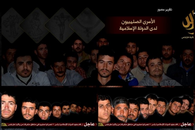 ISIS has released a picture showing the kidnapped Egyptian workers taken captive in Libya.