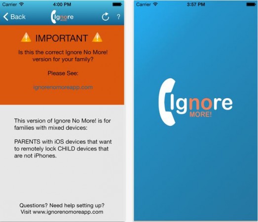 Ignore No More: An App That Gives Parents Power to Control Children's Smartphone Ignore No More: An App That Gives Parents Power to Control Children's Smartphone