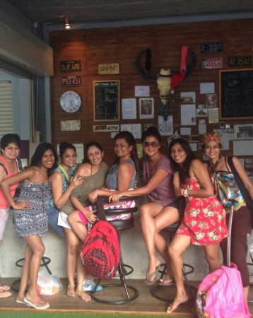 Kaniha with her friends on a vacation to Thailand Kaniha