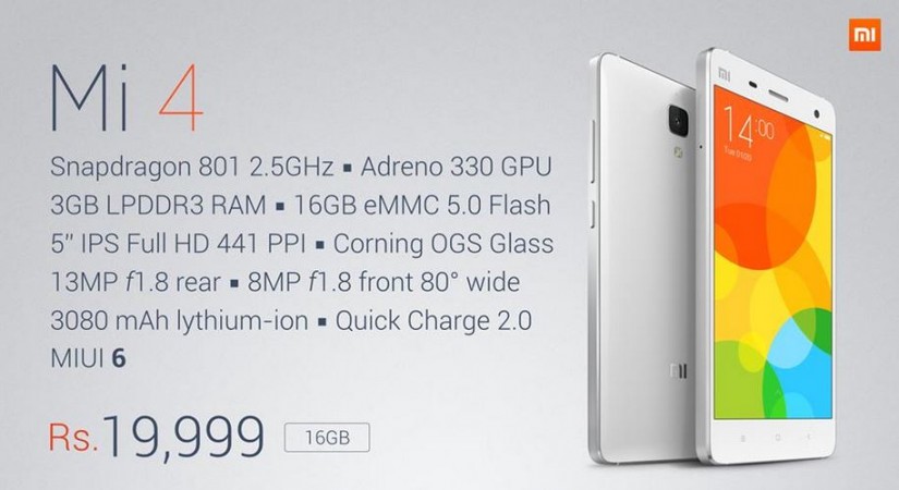 Xiaomi Launches Mi4 with MIUI v6.0 in India; Price, Specifications Xiaomi Launches Mi4 with MIUI v6.0 in India; Price, Specifications