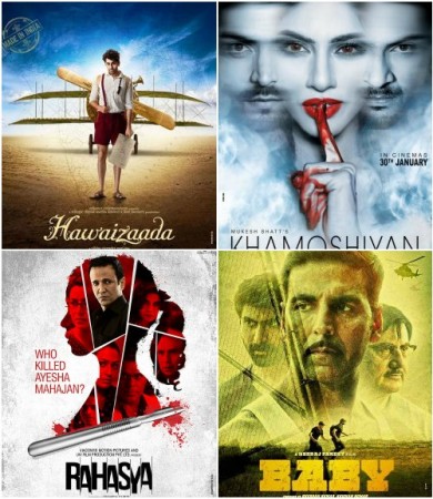 'Hawaizaada', 'Khamoshiyan', 'Rahasya' and 'Baby'