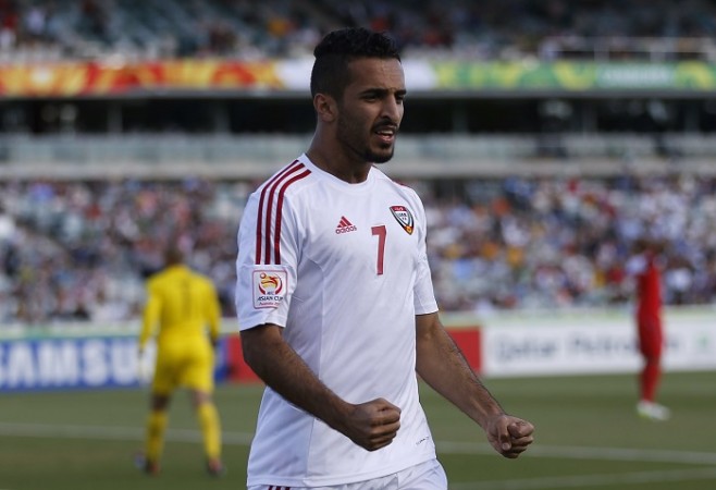 UAE striker Ali Mabkhout will be hoping to score against Iraq and win the Golden Boot in the 2015 AFC Asian Cup Ali Mabkhout