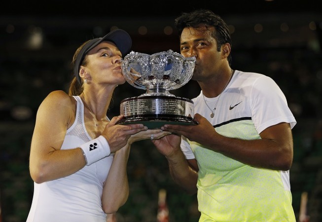 Martina Hingis and Leander Paes are seeded seventh in mixed doubles. Martina Hingis Leander Paes Australian Open 2015 Trophy