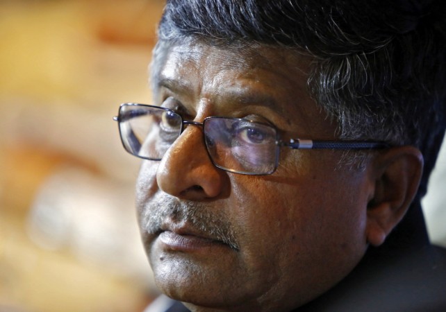 India's Information Technology (IT) and Telecommunications Minister Ravi Shankar Prasad Ravi Shankar Prasad