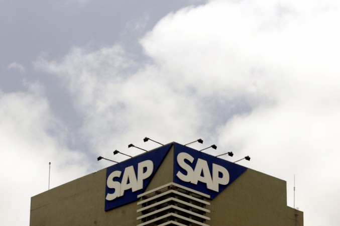 The SAP logo is seen on a building at the SAP India labs campus in Bangalore June 24, 2009. SAP India