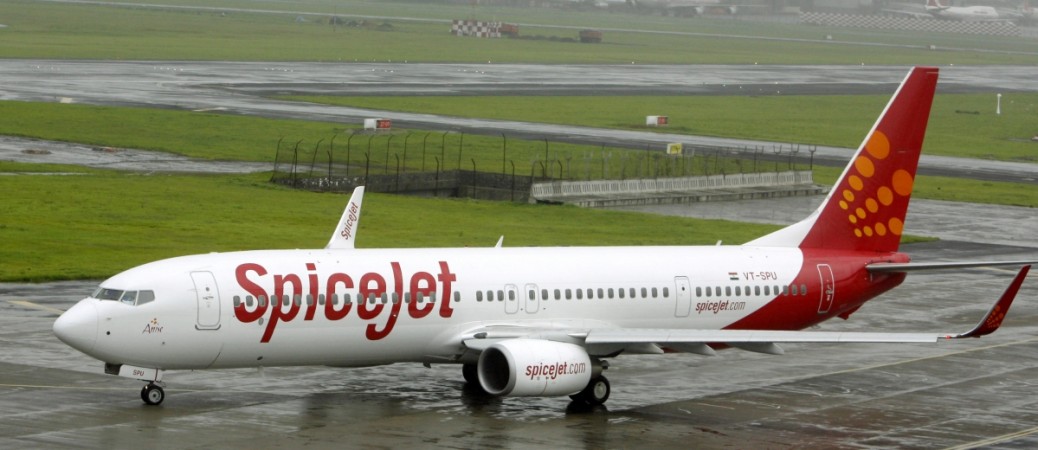 India's SpiceJet aircraft prepares for takeoff at the airport in Mumbai SpiceJet Airlines