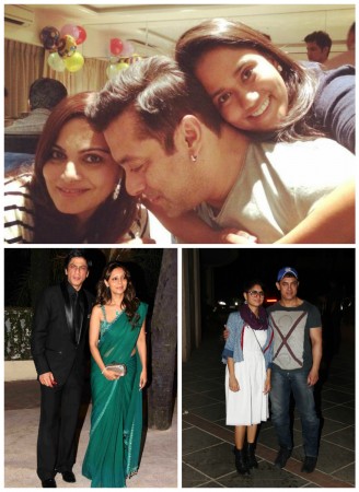 Alvira Khan, Salman Khan, Arpita Khan, Kiran Rao, Aamir Khan, Gauri Khan, Shah Rukh Khan