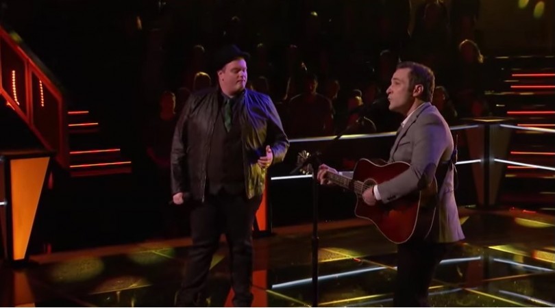 Brian Johnson and Joshua Davis perform "Knockin' on Heaven's Door" on "The Voice" US Season 8.