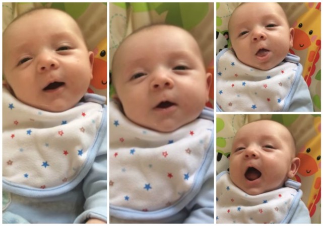 Seven year old baby Cillian saying 'Hello'. Seven year old baby saying Hello
