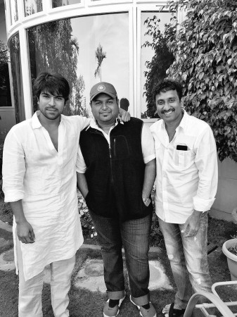 Ram Charan, SS Thaman and Srinu Vaitla Ram Charan, SS Thaman and Srinu Vaitla