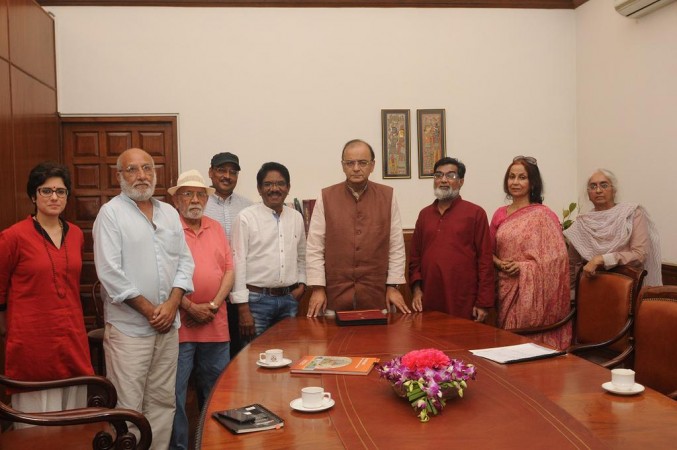 62nd National Film Awards Jury presenting its report to Minister of Finance, Minister of Corporate Affairs and Minister of Information and Broadcasting of India, Arun Jaitley National Film Awards