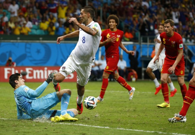 Clint Dempsey (in white) will miss US' international friendly clash with Denmark Clint Dempsey