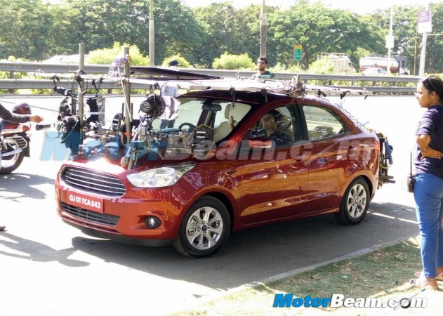 Ford Figo Aspire Sedan Spied Undisguised During a Photoshoot