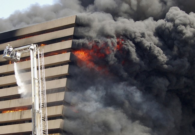 fire in building