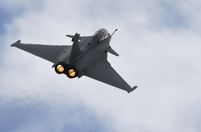 A Rafale fighter jet flies rafale