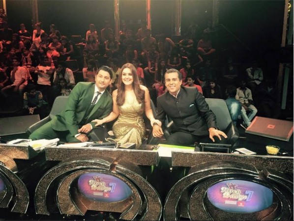 Marzi Pestonji, Preity Zinta, Chetan Bhagat on 'Nach Baliye 7' sets