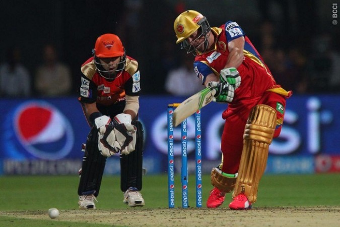 AB De Villiers top scored for RCB in the first innings against SRH AB De Villiers RCB Naman Ojha SRH