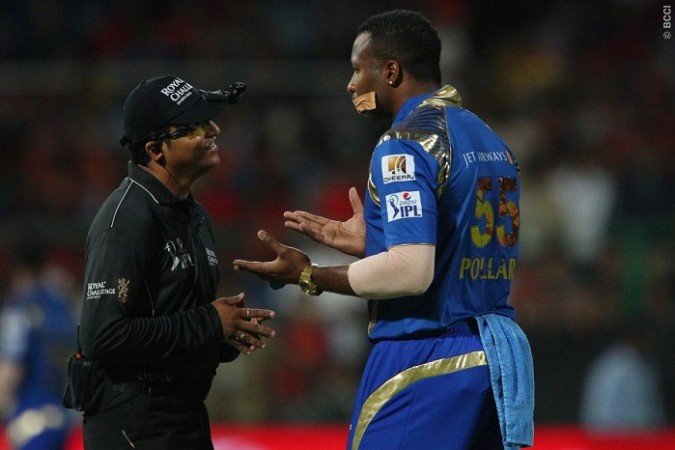 On-field umpire requested Pollard to avoid any banter during the match between RCB and MI on Sunday. Pollard