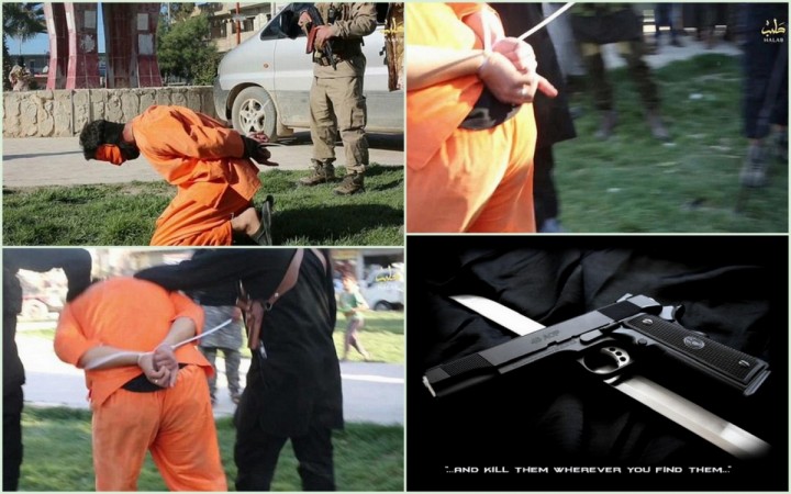 A photo report by Isis shows the militant group taking a media activist, accused of being a spy, around the city to set an example.