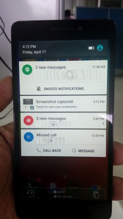 Lollipop Notifications on A7000 Lollipop Notifications on A7000