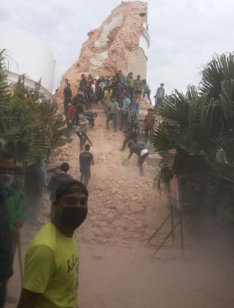 The destruction caused by the massive earthquake that rocked Nepal, in Kathmandu on April 25, 2015. Earthquake