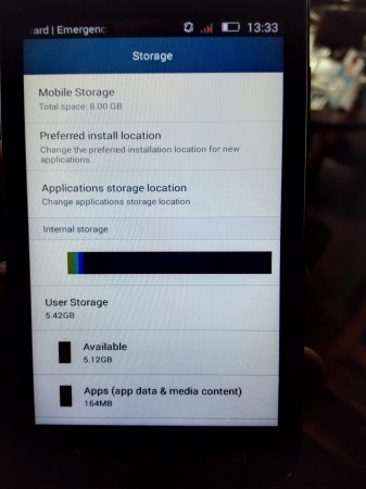 The device runs on Android Kitkat 4.4 The device runs on Android Kitkat 4.4