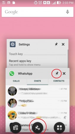 Screen Pinning option of Zenfone 2 Screen Pinning option of Zenfone 2