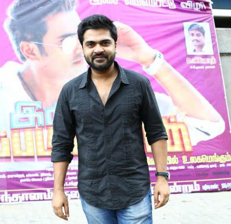 Simbu at the audio launch. Simbu