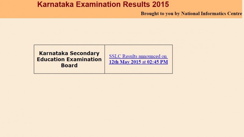 Karnataka SSLC Class 10 board exam result