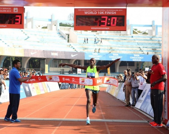 Geoffrey Kamworor Kipsang won the men's even last year Geoffrey Kamworor Kipsang World 10k