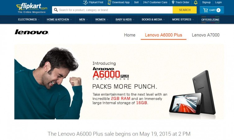 Lenovo A6000 Plus Flash Sale 4.0 to go Live on 19 May Lenovo A6000 Plus Flash Sale 4.0 to go Live on 19 May