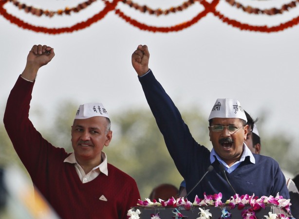 Delhi Deputy Chief Minister Manish Sisodia (left) with Chief Minister Arvind Kejriwal. Kejriwal had emerged as a major anti-Modi force in the country in late 2013 but did enough to derail his own party. Arvind Kejriwal (R), chief of Aam Aadmi (Common Man) Party (AAP),