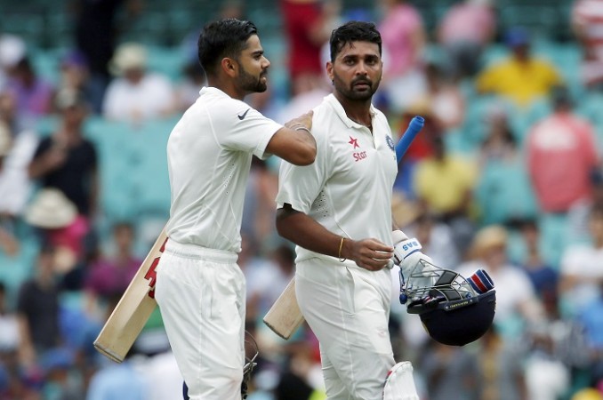 Murali Vijay (R) scored 150 runs in the first innings of the one-off Test against Bangladesh. Murali Vijay