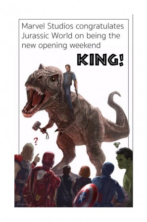 Marvel congratulates JURASSIC WORLD.