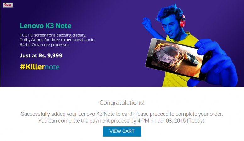 Lenovo K3 Note Flash Sale: Over 47K Units Sold Out In 5.2 Seconds; When Is Next Sale And How To Register Lenovo K3 Note Flash Sale: Over 47K Units Sold Out In 5.2 Seconds; When Is Next Sale And How To Register