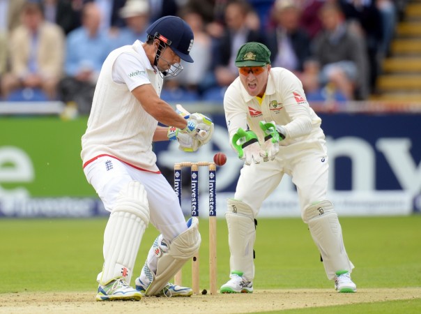 Alistair Cook was caught by Brad Haddin, as the English skipper only scored 20 runs in the first innings. Alistair Cook
