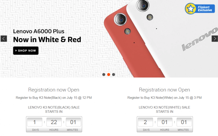 Lenovo K3 Note Flash Sale On Flipkart: When To Login For Your Favorite Colour On 15 July; Registrations Open