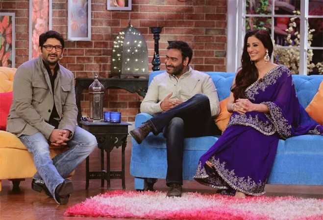 Ajay Devgn, Tabu Promote 'Drishyam' on 'Comedy Nights With Kapil', hosted by Arshad Warsi Ajay Devgn, Tabu Promote 'Drishyam' on 'Comedy Nights With Kapil'