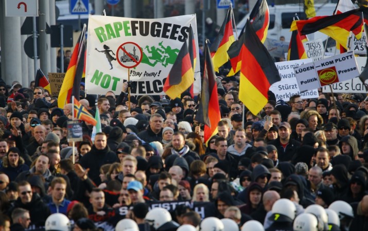 anti-refugee protest in germany
