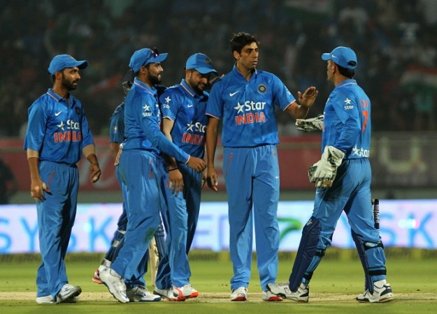 India Nehra Jadeja Raina Rahane Dhoni